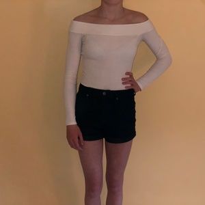 Off-white off shoulder long sleeve top